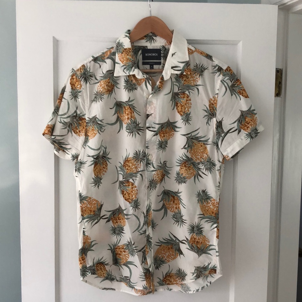Bonobos Hawaiian Style Short Sleeve Button Down Medium